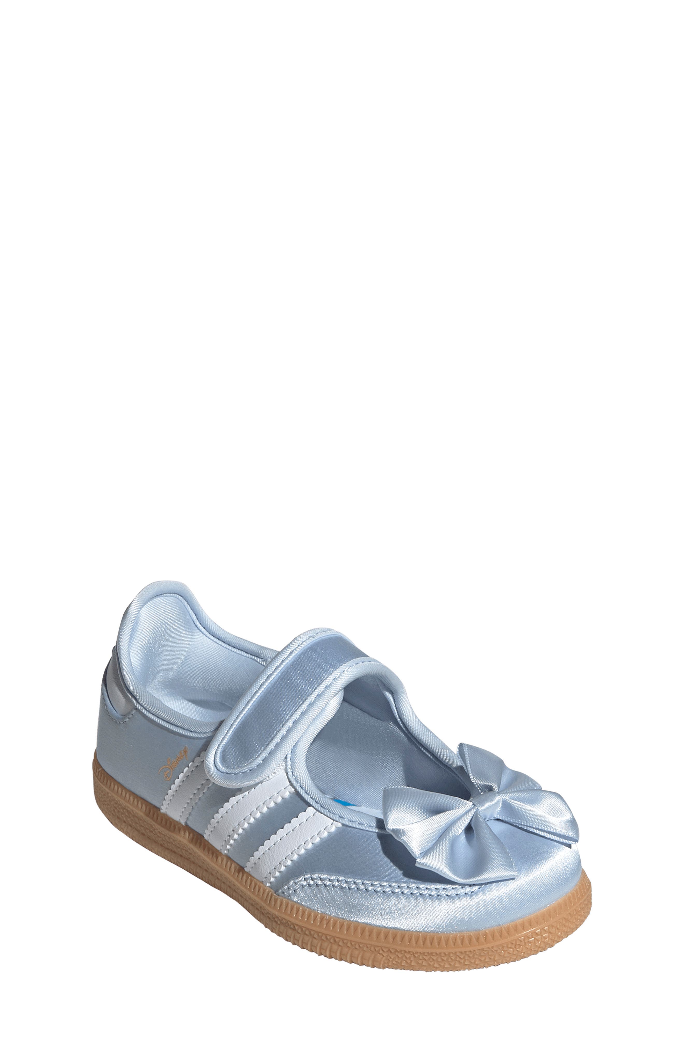 adidas x Disney Alice in Wonderland Samba Jane Sneaker, Main, color, Crystal Sky/ White/ Gum