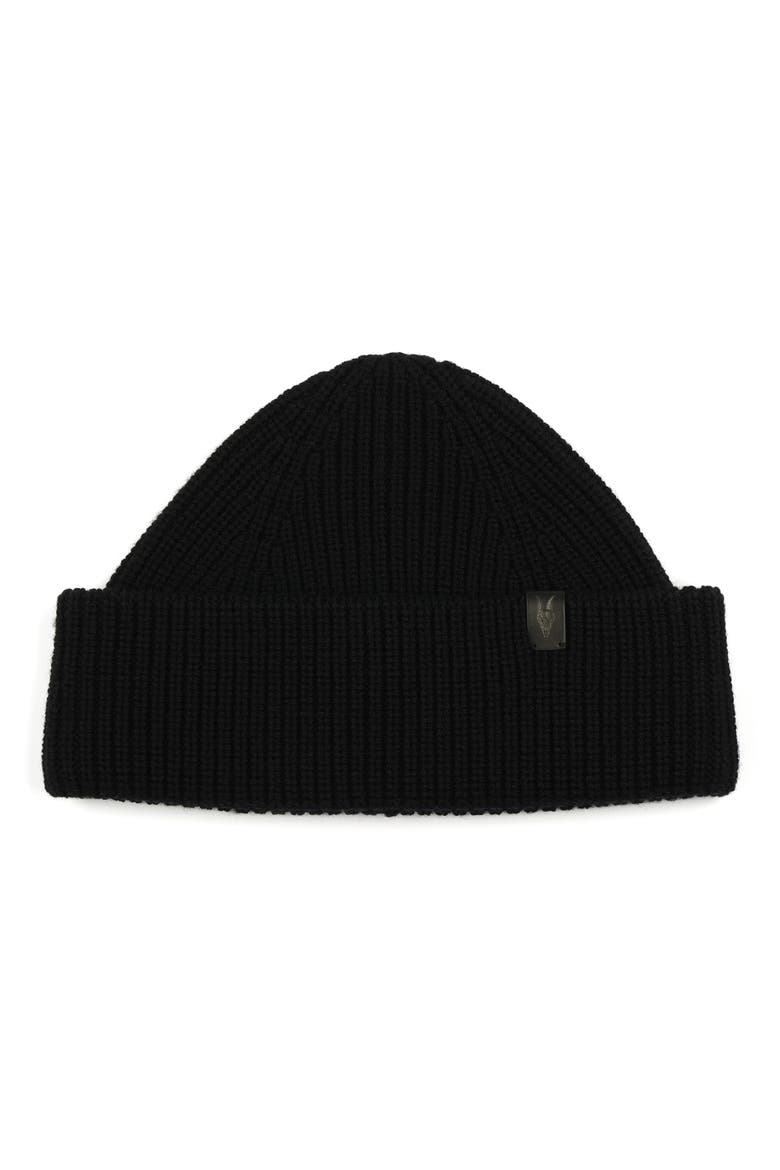 Merino Wool Beanie, Main, color, BLACK