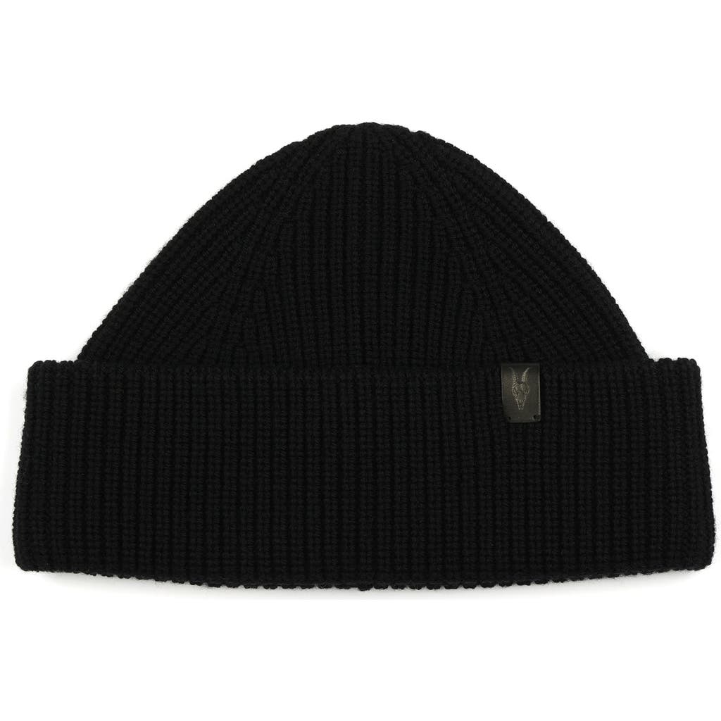 Allsaints Merino Wool Beanie In Black