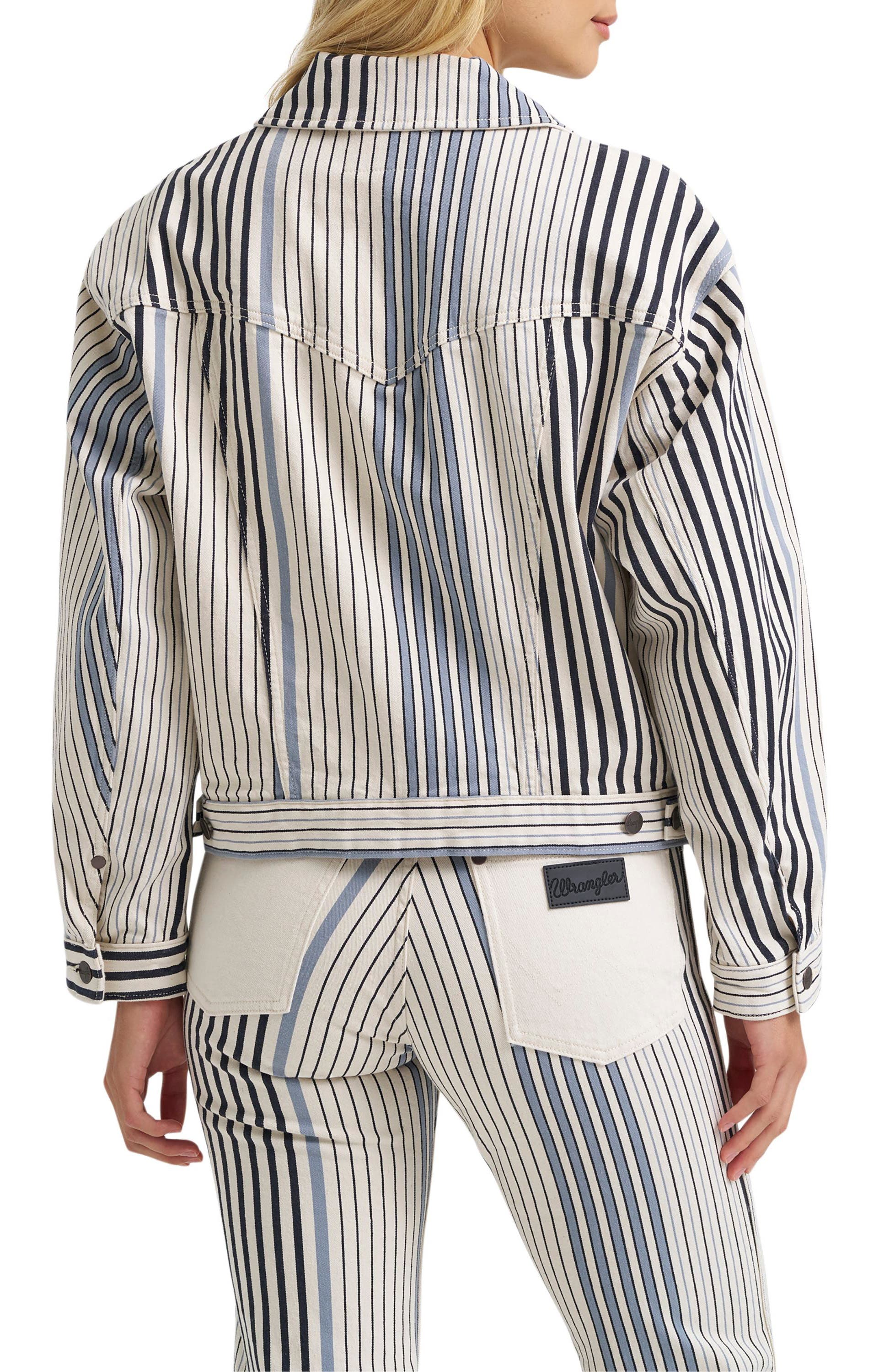Stripe Denim Trucker Jacket - image 2