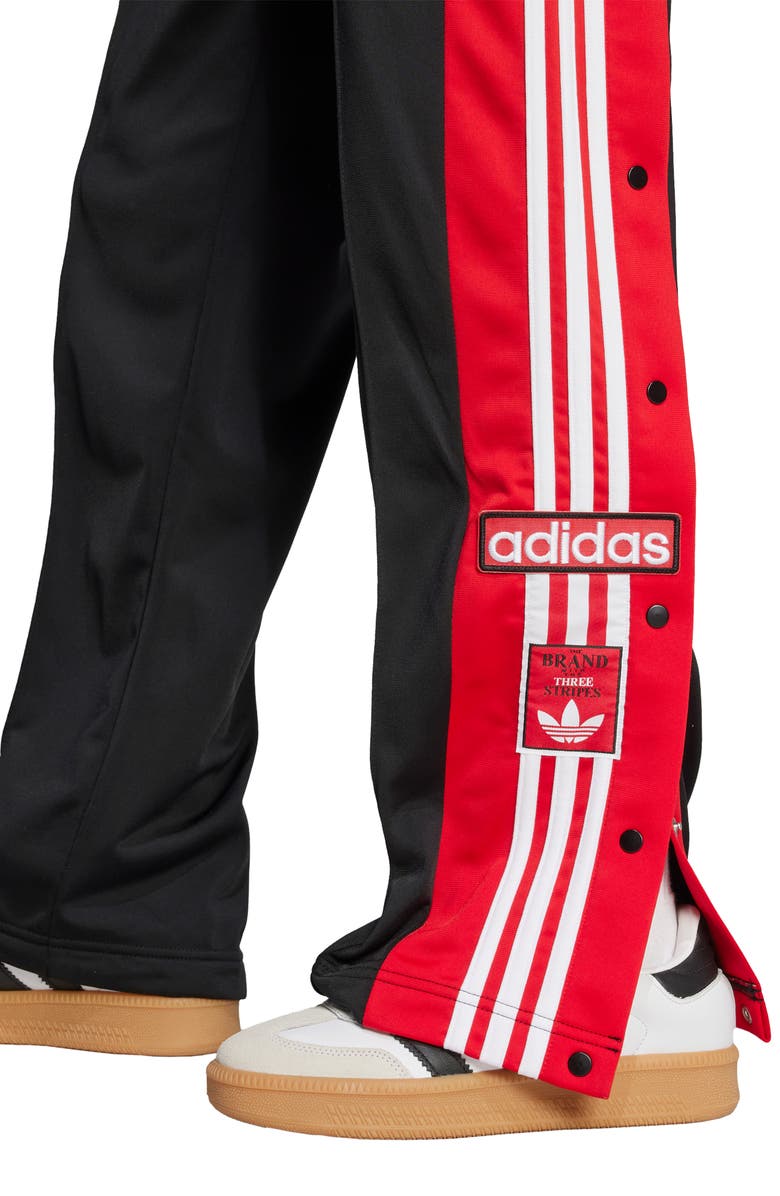 adidas Adibreak Recycled Polyester Track Pants, Alternate, color, Black/ Better Scarlet