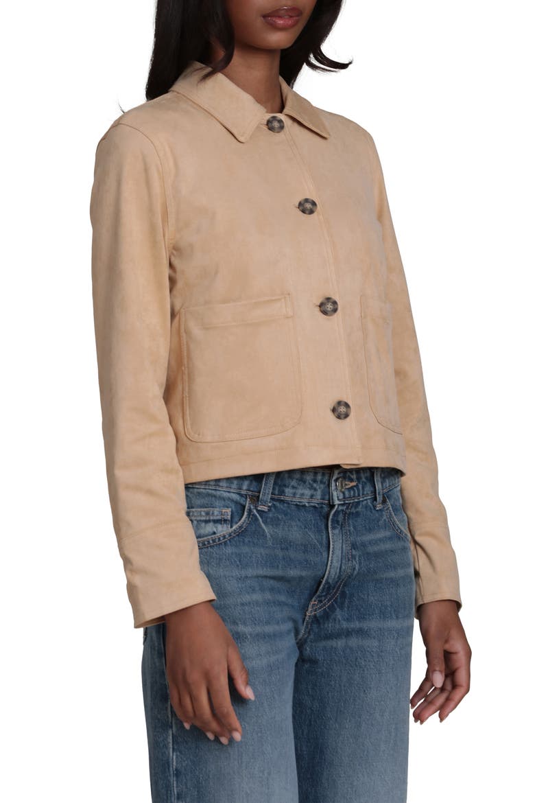 Faux Suede Jacket, Alternate, color, DRIFTWOOD