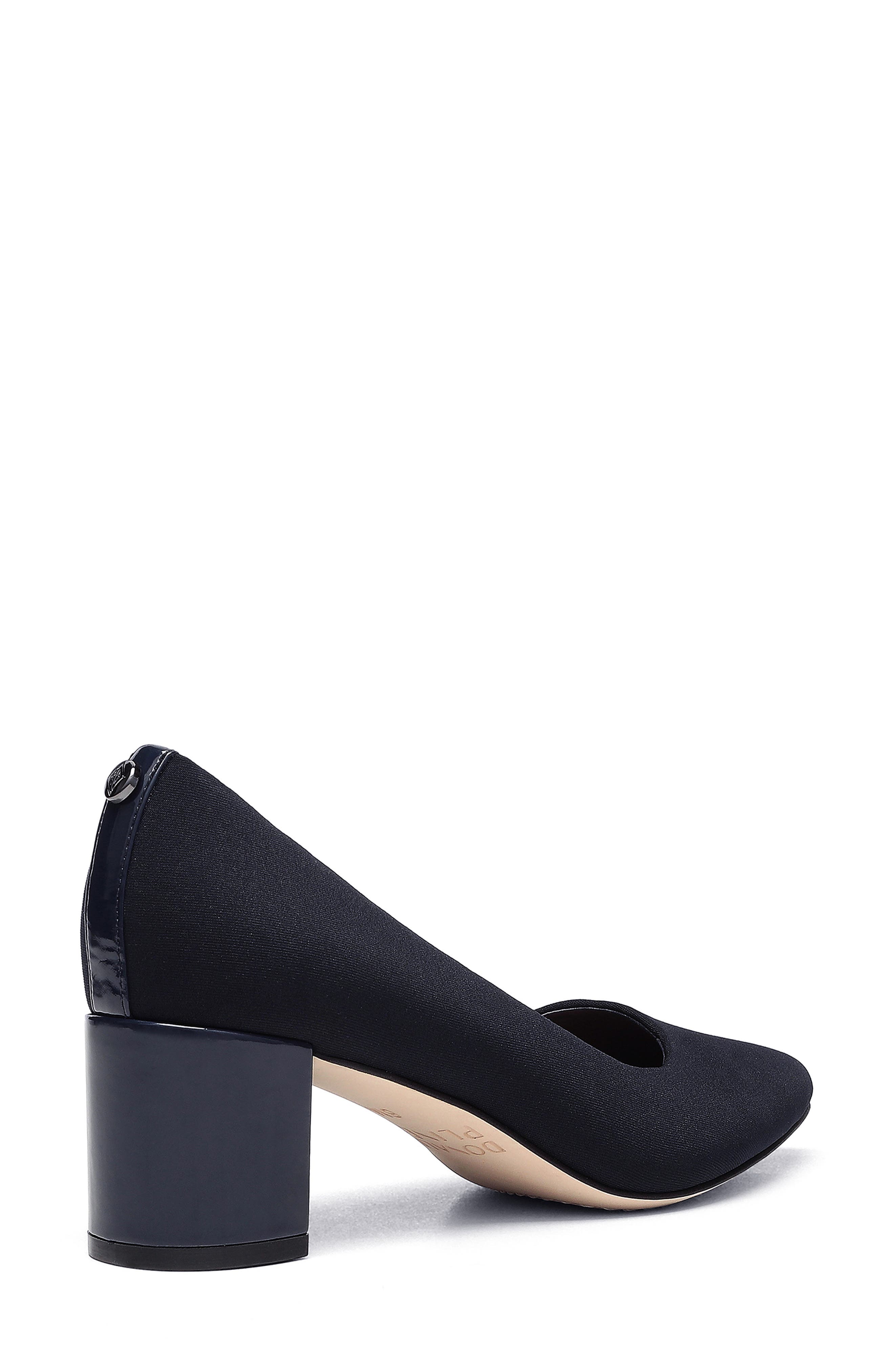 Stephanid Pointed Toe Block Heel Pump, Alternate, color, NAVY