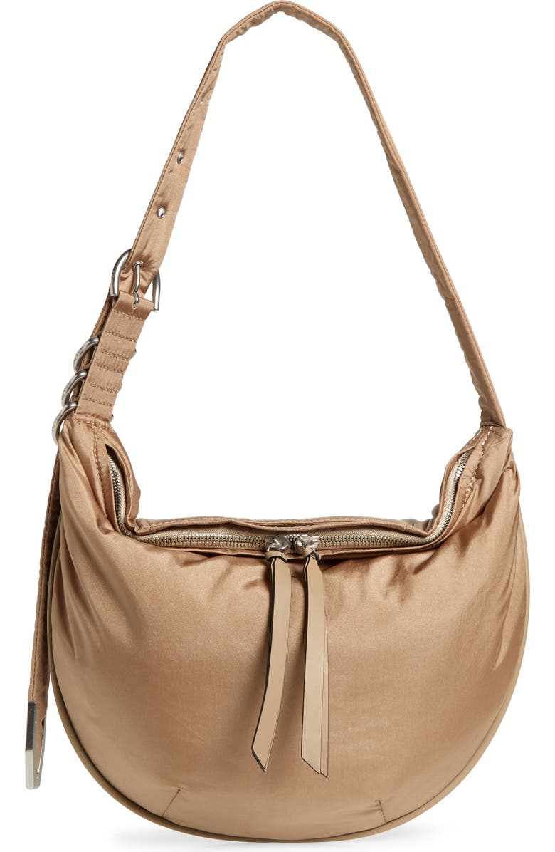 rag & bone Mini Spire Hobo Bag, Main, color, Lightsand