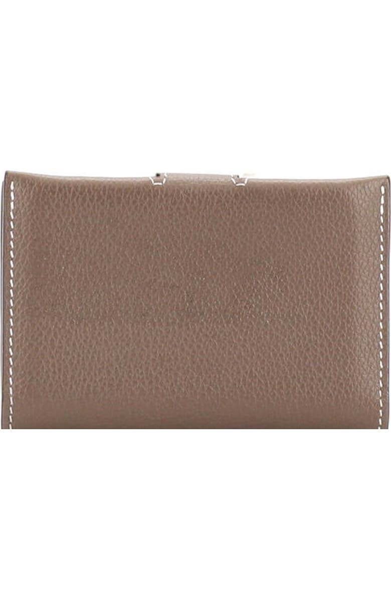 Pre-Owned Hermes R.M.S Card Holder Leather, Alternate, color, Etoupe