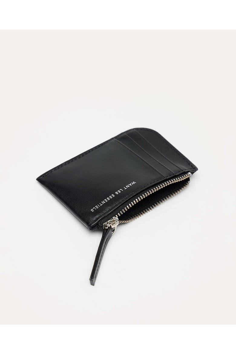 Arch Smooth Leather Cardholder, Alternate, color, Black