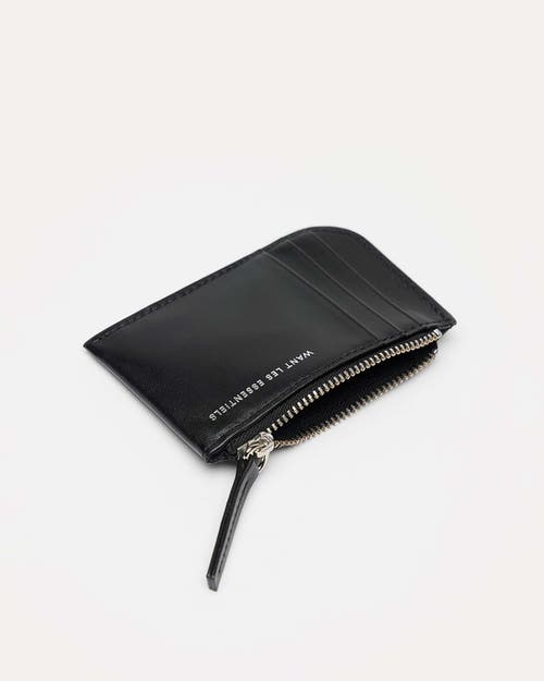 Want Les Essentiels De La Vie Want Les Essentiels Arch Smooth Leather Cardholder In Black