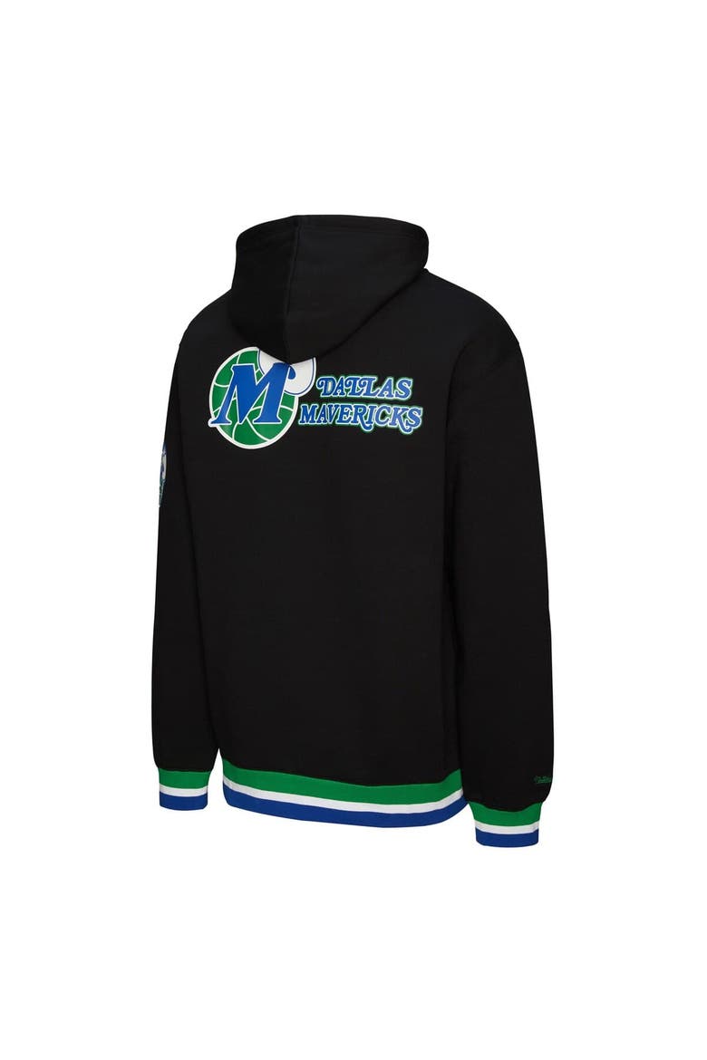 Unisex Mitchell & Ness Black Dallas Mavericks Vintage Heavyweight Hoodie, Alternate, color, Black