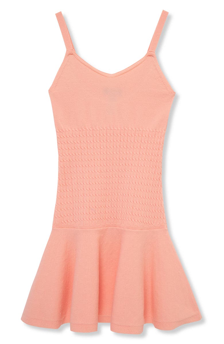 Truce Kids' Drop Waist Sweater Dress, Main, color, Peach