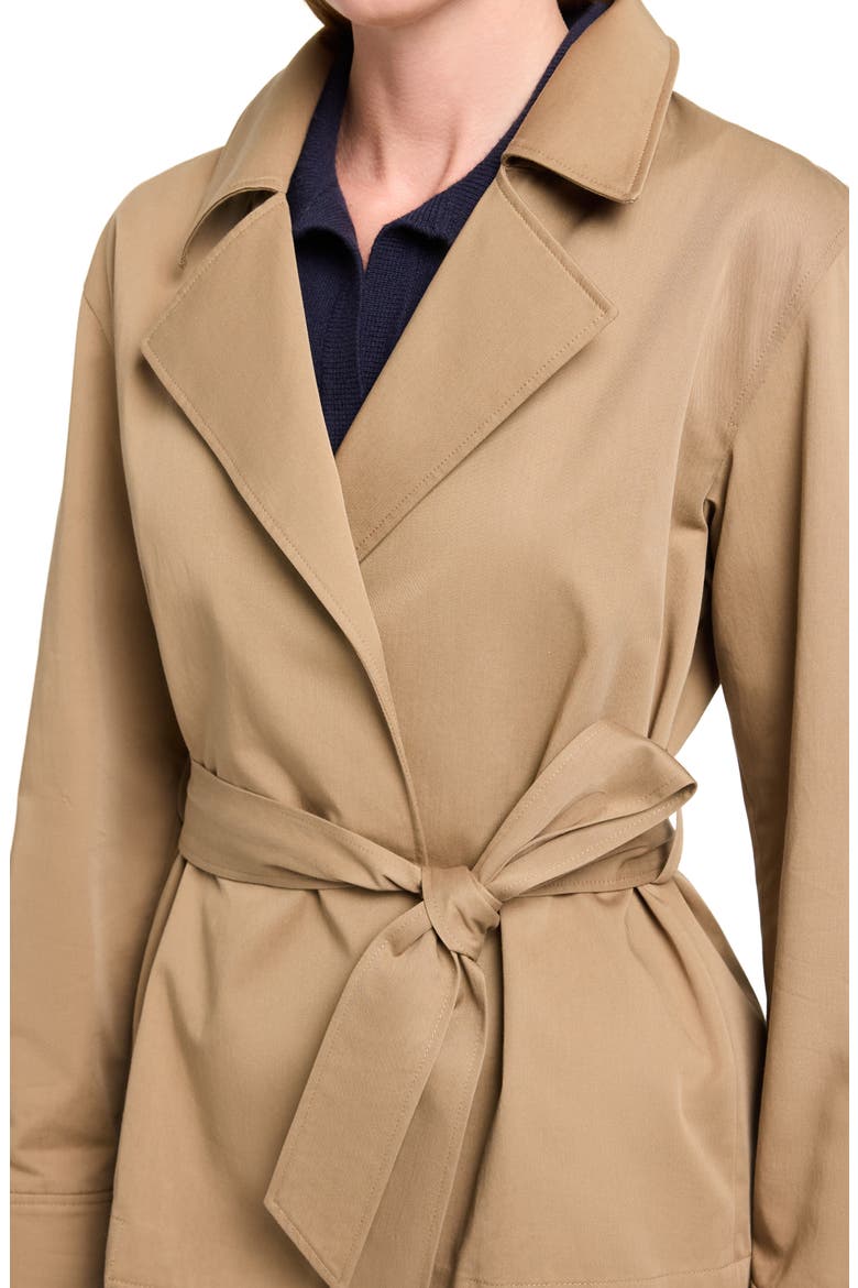 Wrap Me Up Belted Cotton Coat, Alternate, color, BRITISH KHAKI