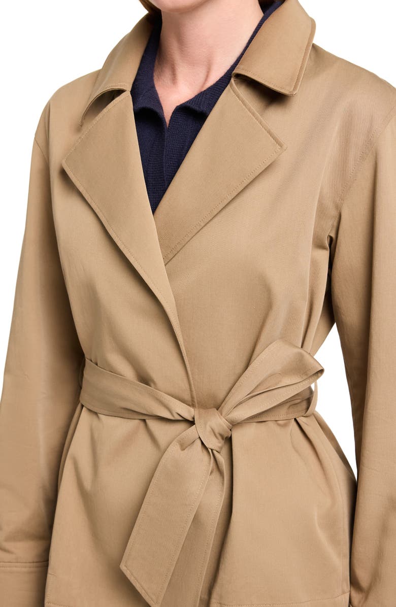 TWP Wrap Me Up Belted Cotton Coat, Alternate, color, British Khaki