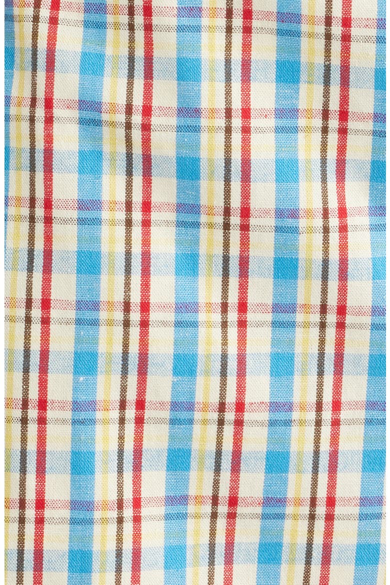 Isole Plaid Strapless Cutout Tie Back Top, Alternate, color, SOFIA CHECK