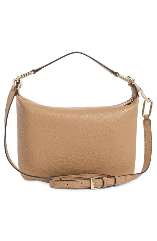 Furla Teia Leather Shoulder Bag In Brown