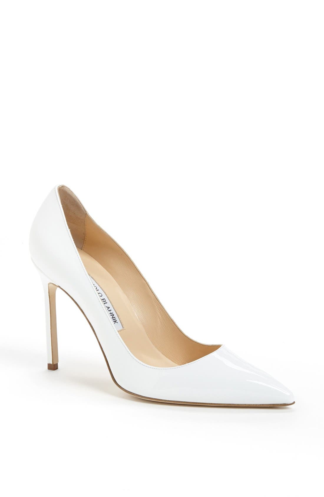 BB Pointed Toe Pump, Main, color, WHITE
