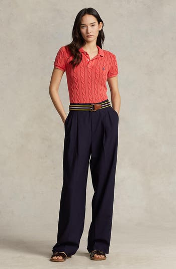 Polo Ralph Lauren Cable Knit Polo Shirt | Nordstrom