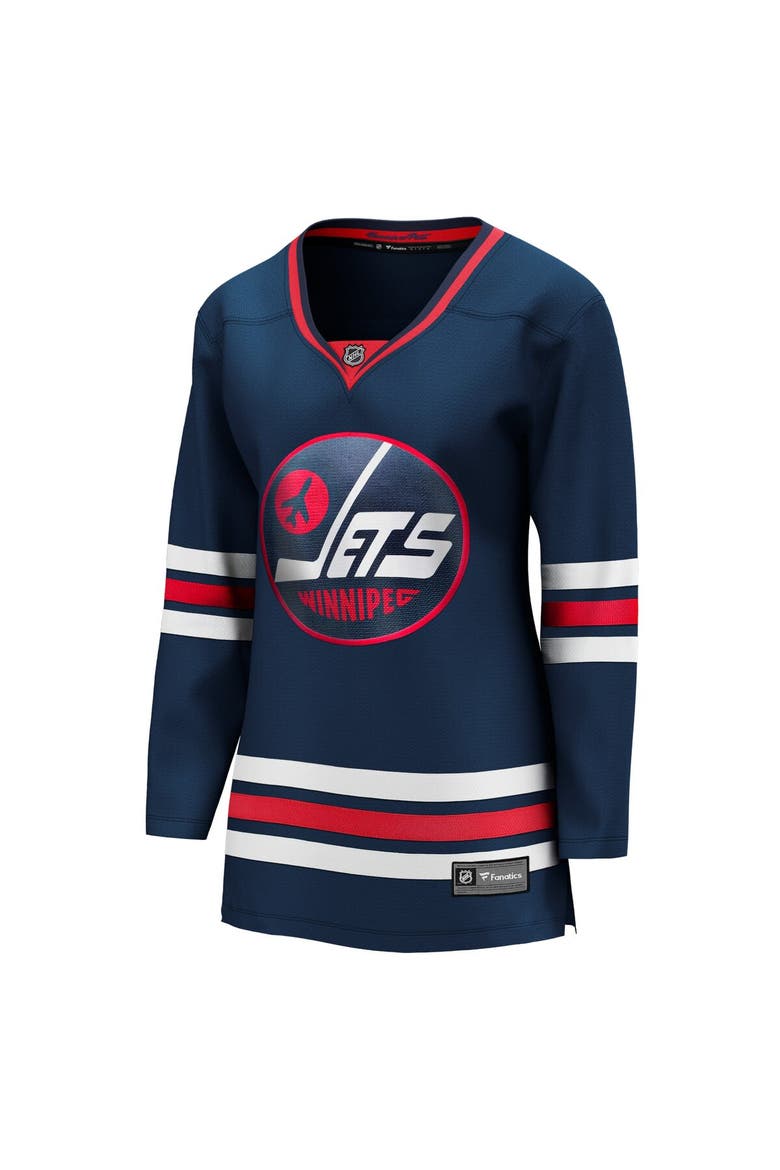 Women's Fanatics Branded Navy Winnipeg Jets Alternate Premier Breakaway Player Jersey, Alternate, color, Navy