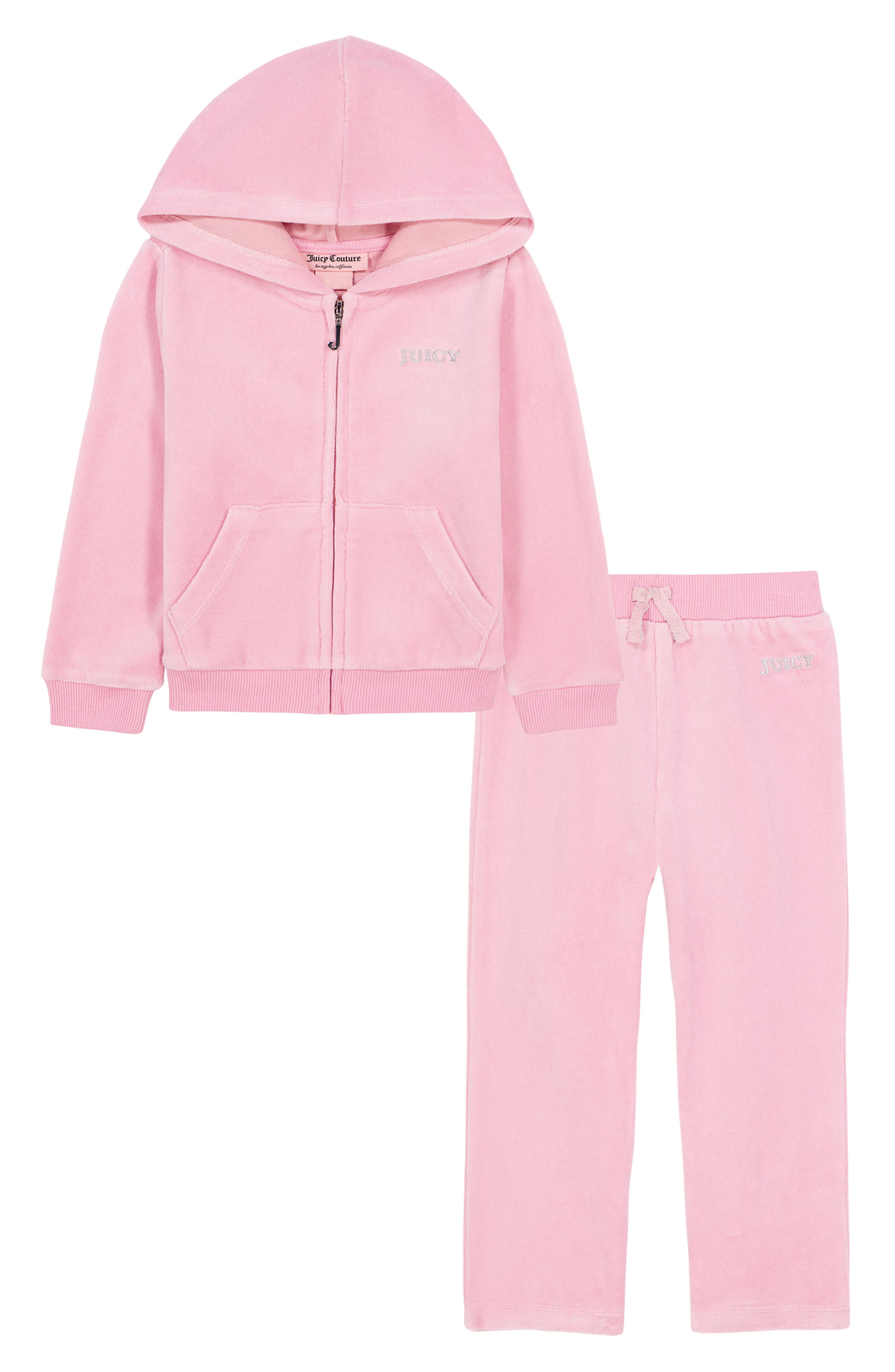 Kids' Velour Zip-Up Hoodie & Sweatpants Set