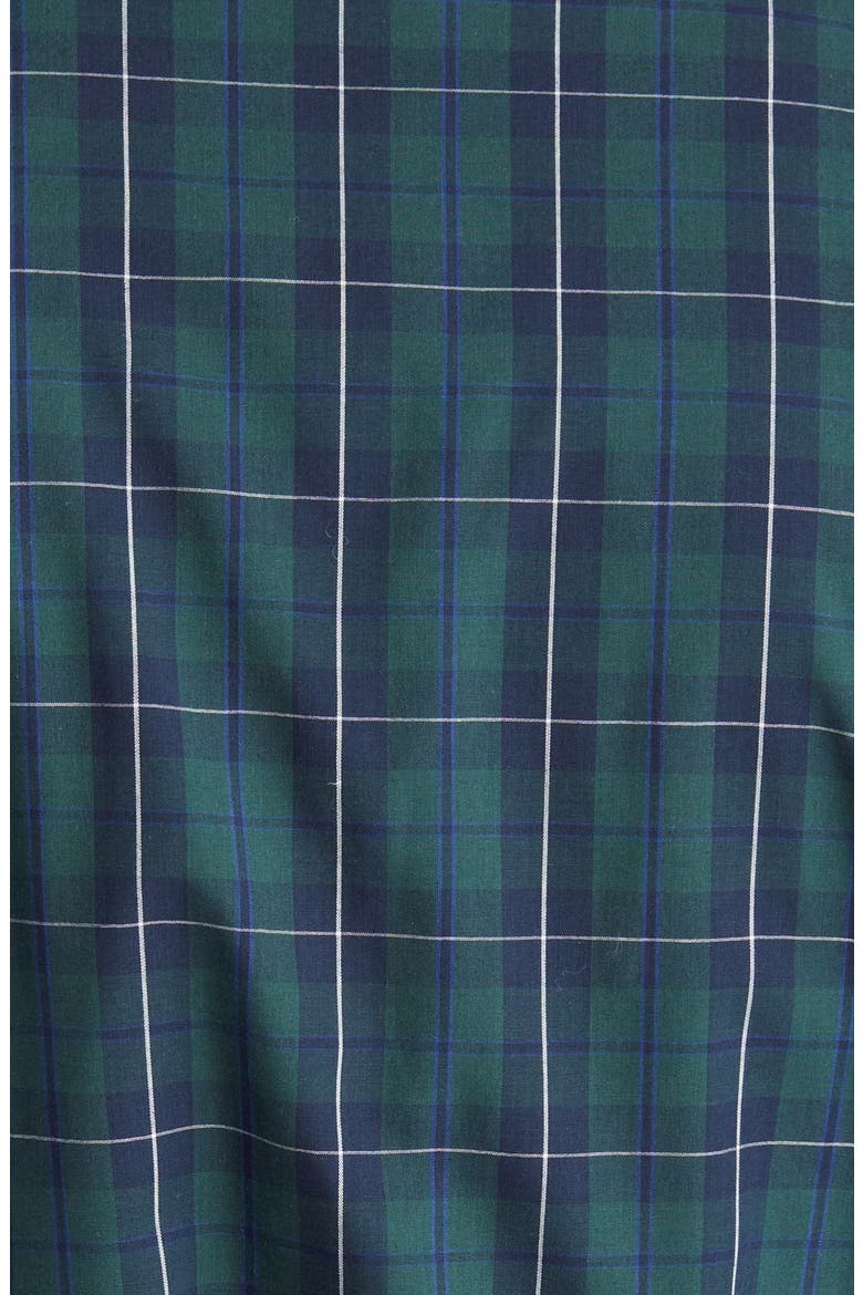 Weekend Escape Fleece Lined Robe, Alternate, color, NAVY/ GREEN