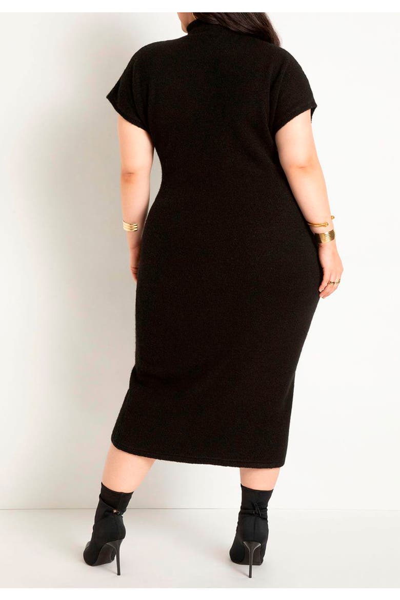 Short Sleeve Sweater Dress, Alternate, color, BLACK ONYX