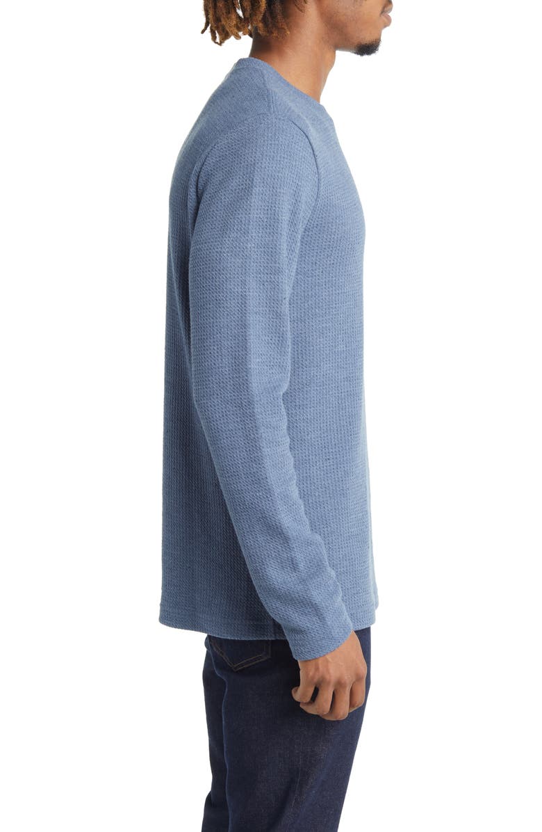 TravisMathew Cloud Waffle Crewneck Tee, Alternate, color, Vintage Indigo
