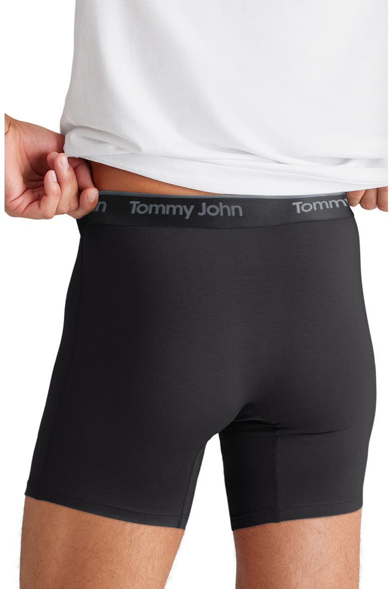 3-Pack Second Skin 6-Inch Stretch Modal Boxer Briefs, Alternate, color, BLACK/ MONUMENT/ SAM PLAID
