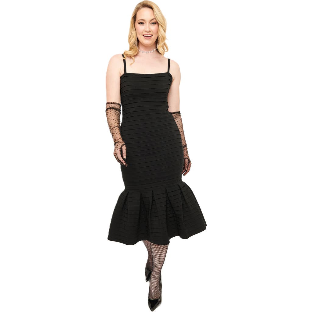 UNIQUE VINTAGE UNIQUE VINTAGE 1960S PLEATED MERMAID PENCIL DRESS