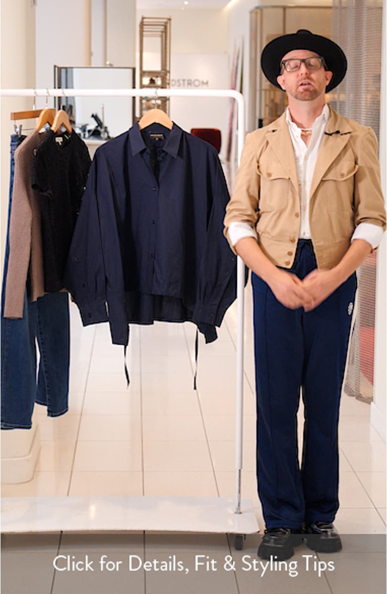 Oversize Cotton Poplin Button-Up Shirt, sales video thumbnail