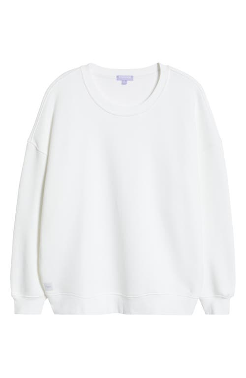 Florence By Mills Cozy Crush Oversize Sweatshirt In Bright White