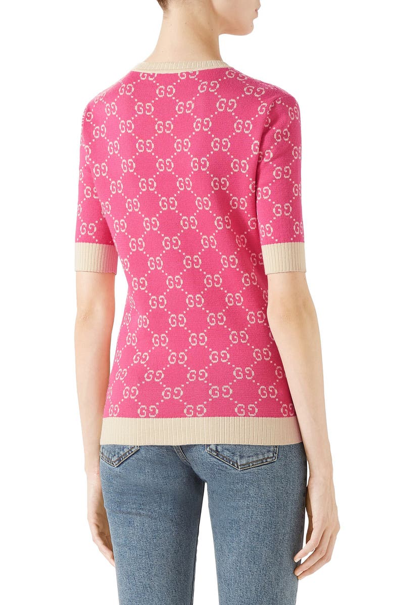 Gucci GG Jacquard Logo Sweater, Alternate, color, 