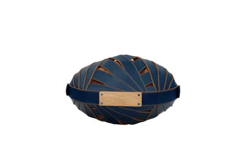 Shop Perrin Paris Le Panier Handbag In Navy Caramel