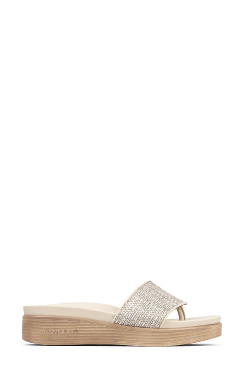 Donald Pliner Fifi Platform Wedge Flip Flop In Silver