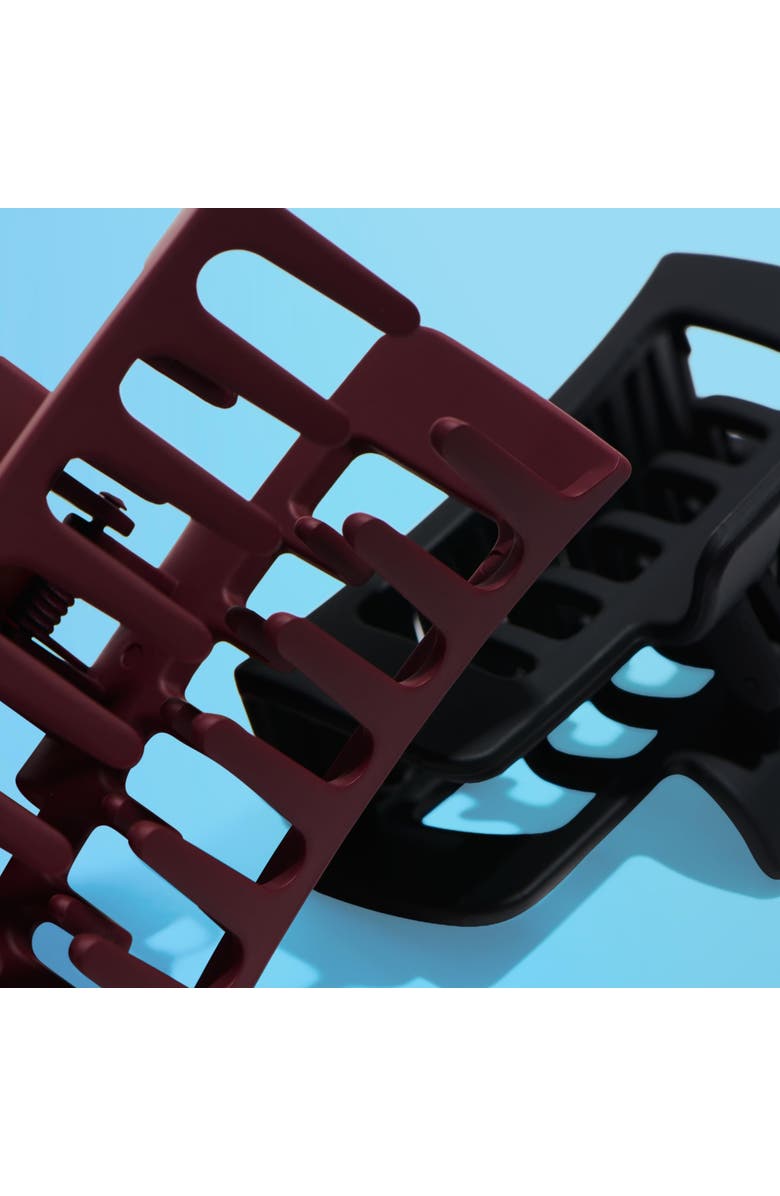 Gimme Beauty Rectangle Double Teeth Claw Clip, Alternate, color, Brown