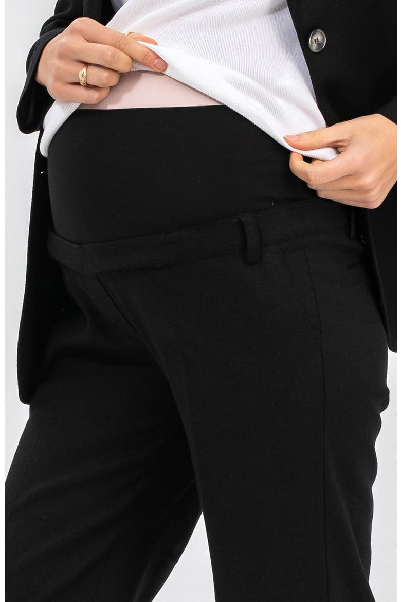 Flare Leg Maternity Pants, Alternate, color, BLACK