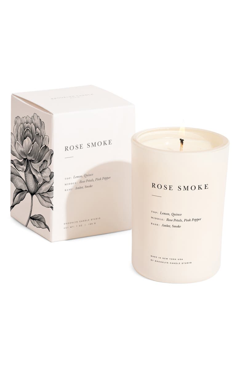 BROOKLYN CANDLE STUDIO Rose Smoke Candle, Alternate, color, 