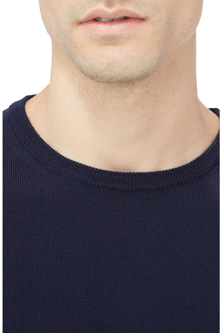 Scott Crewneck Merino Wool Sweater, Alternate, color, NAVY