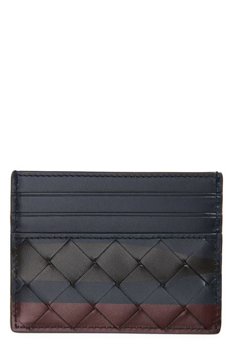 Intrecciato Leather Card Case