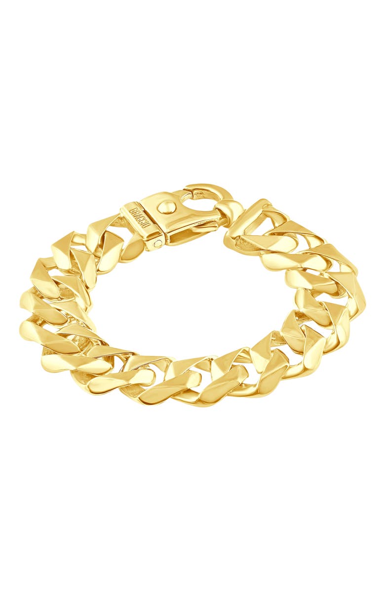 Bliss Diamond Men's Heavy 119g Solid 14k Gold 12mm 9.5" Wide Cuban Link Bracelet, Main, color, 