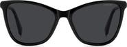Polaroid 55mm Polarized Cat Eye Sunglasses