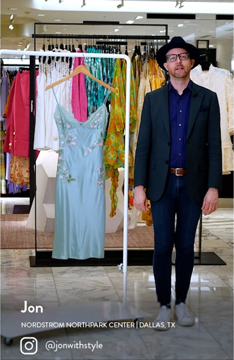 Fallon Lace Satin Slipdress, sales video thumbnail