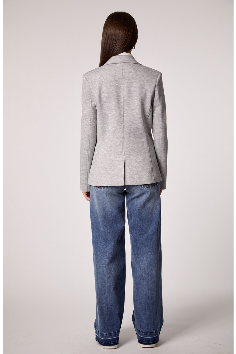 Helen Blazer in Heather Cement With Removable Shirt Insert, Alternate, color, Heather Cement