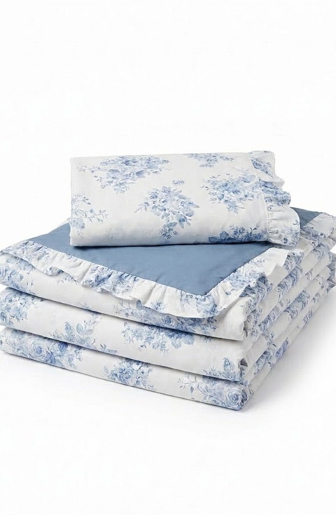French Ruffle Floral Bedding Set