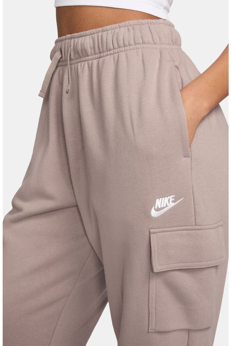 Oversize Fleece Cargo Sweatpants, Alternate, color, MALT/ WHITE