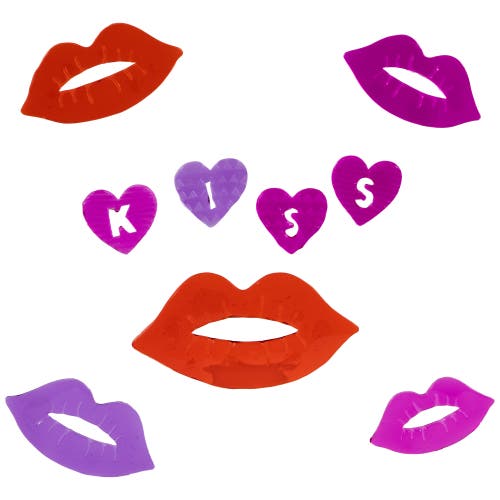 Northlight Set Of 5 Double Sided Valentine's Day Gel Window Clings In Red