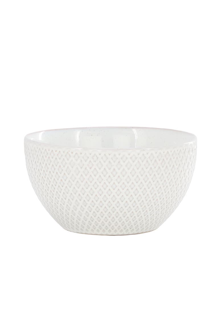 Earlhart 2 Piece 6 Inch Ribbed Stoneware Cereal Bowl Set, Alternate, color, White
