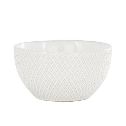 Gibson Elite Earlhart 2 Piece 6 Inch Ribbed Stoneware Cereal Bowl Set In White