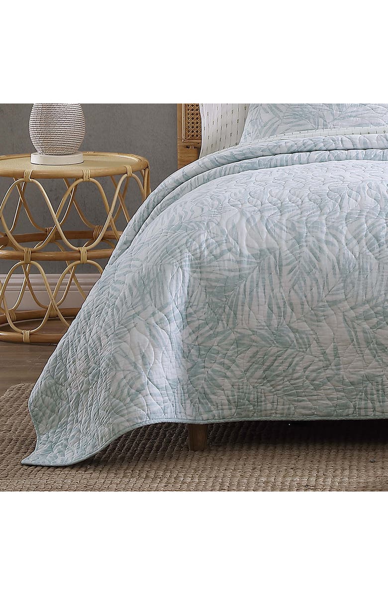 Tommy Bahama Palmday Cotton Quilt & Sham Set, Alternate, color, Surf Spray