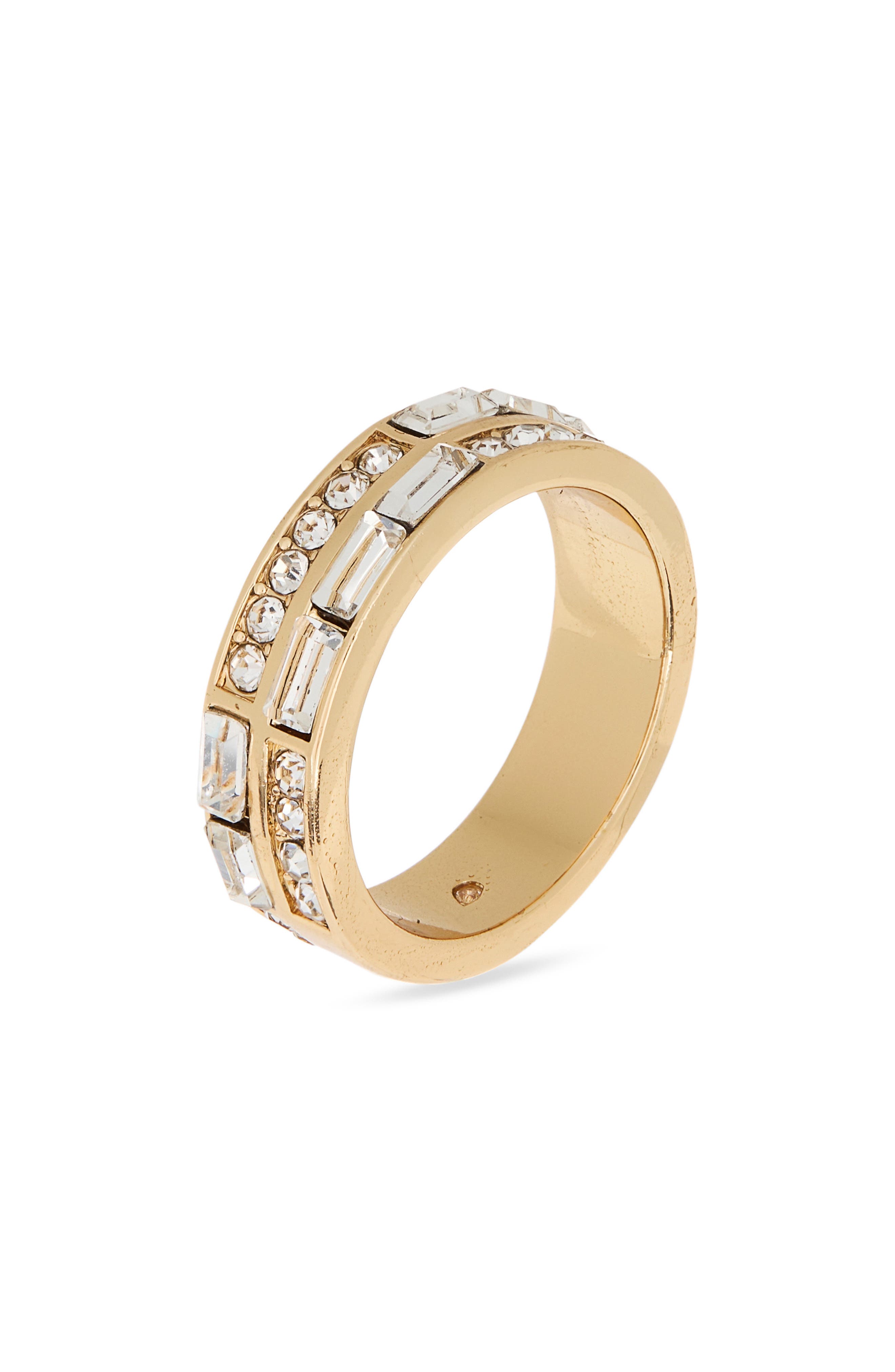 Cubic Zirconia Baguette Tile Band Ring