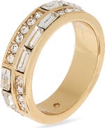 NORDSTROM RACK Cubic Zirconia Baguette Tile Band Ring