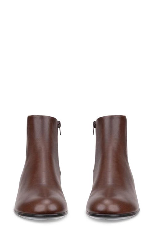 Ecco Shape Low Zip Bootie In Brown