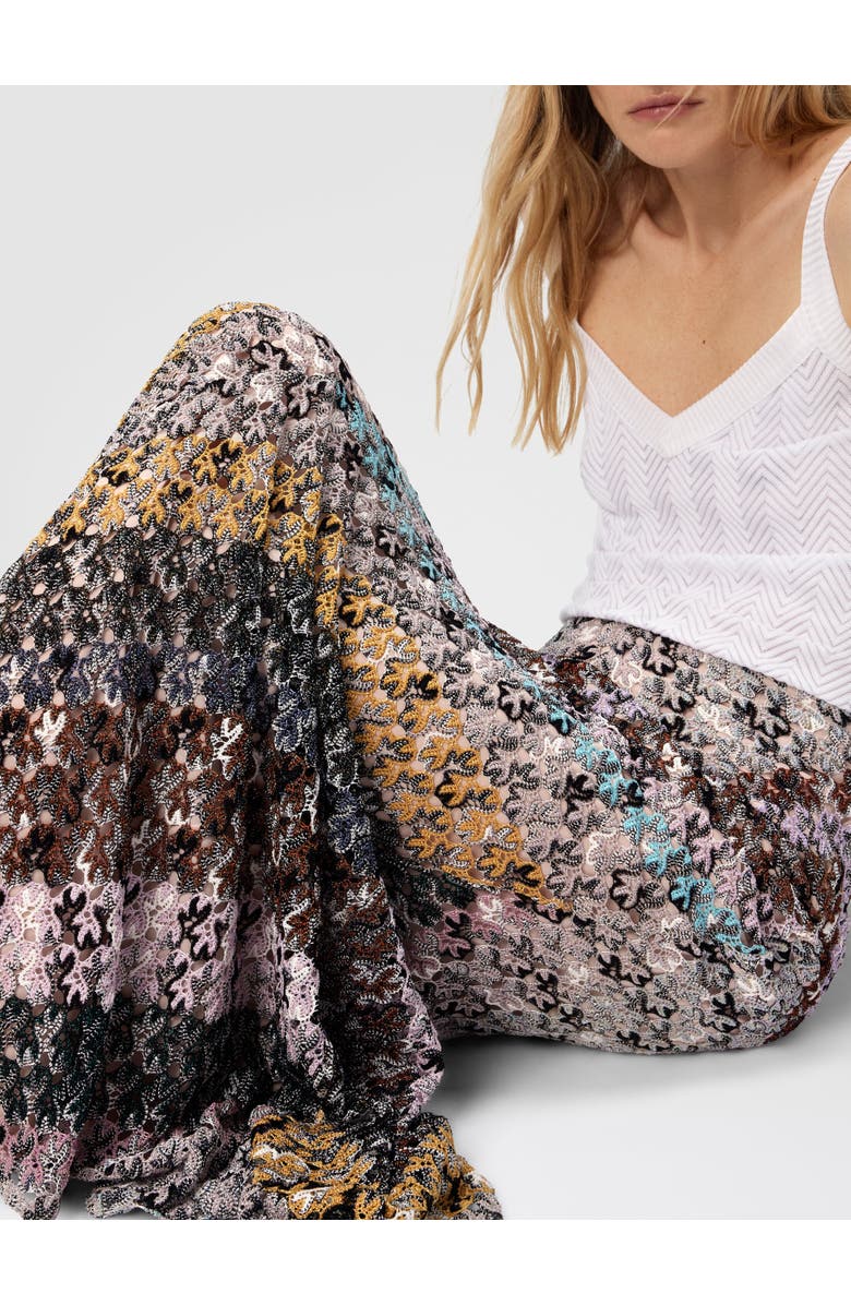 Missoni Flared Long Skirt In Lace, Alternate, color, Multicoloured